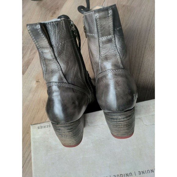 Bed Stu Judgement Graphito Grey Womens 6.5 Heeled Combat Rustic Distressed - Picture 7 of 11